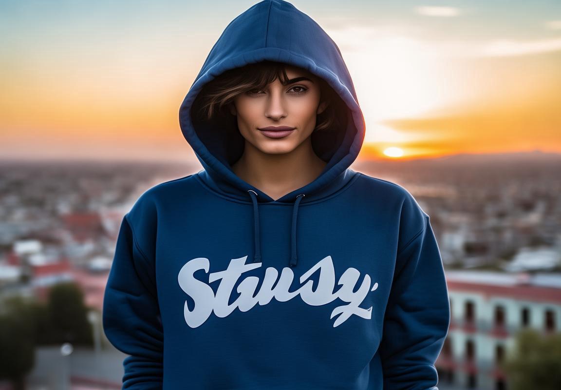 Oferta Especial: Stussy Hoodie Azul Marino para Hombres - Ideal para Running y Alo de Marca Stussy