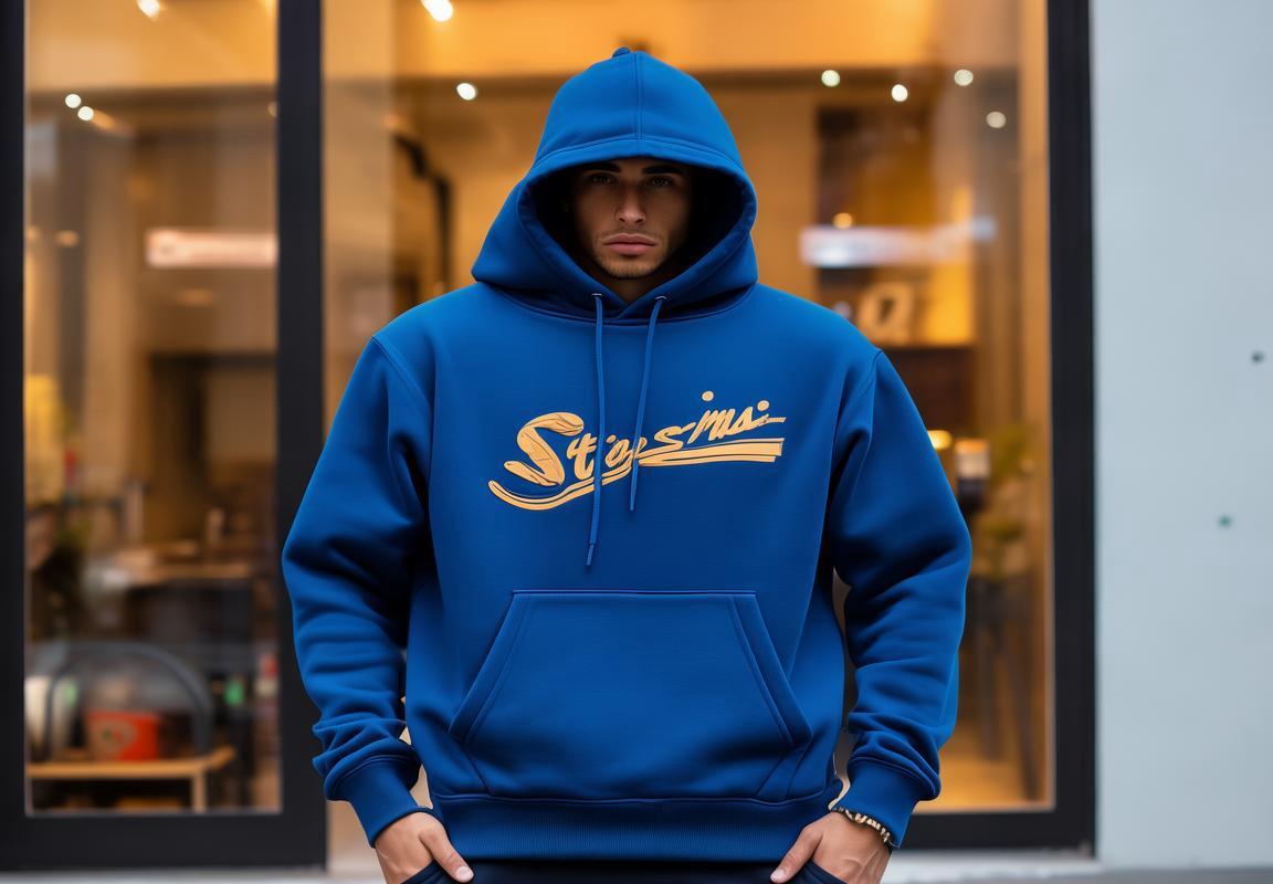 Sudadera Stussy Azul Marino para Hombres: Oferta Especial en Guadalajara para Running y Alo
