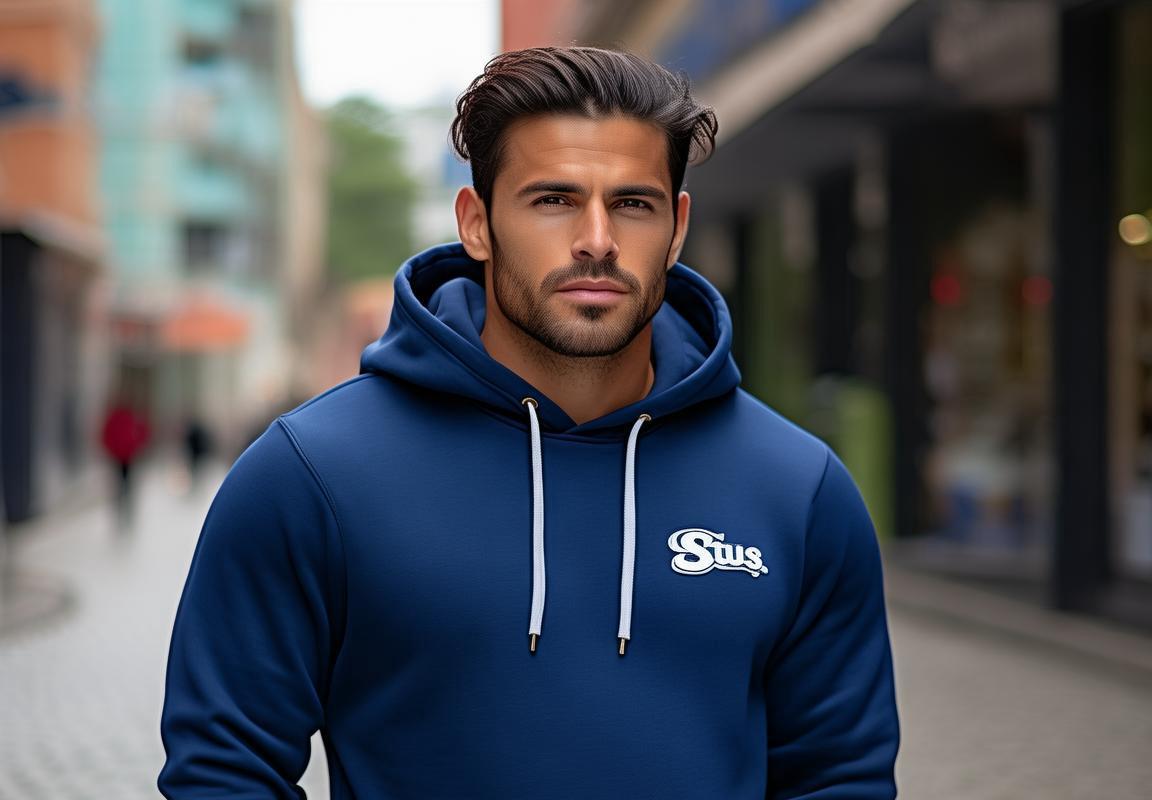 Oferta Especial: Stussy Hoodie Azul Marino para Hombres - Ideal para Running y Alo de Marca Stussy